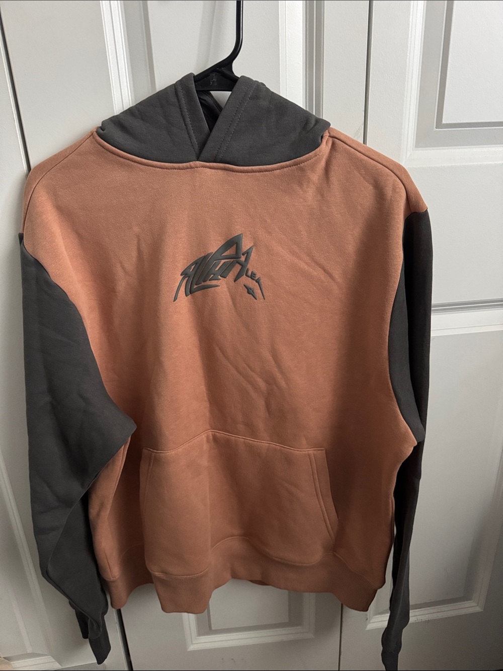 Alphalete Two-Tone Rust & Charcoal Pullover Hoodie